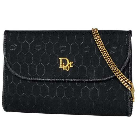 Dior Handbags - Christian Dior Honeycomb Pattern Chain Shoulder Bag 2-Way Clutch Bag